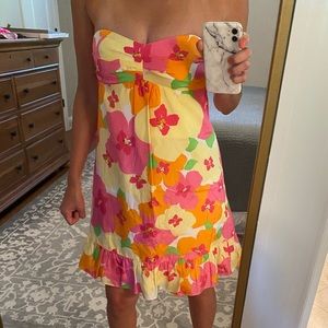 Strapless ruffle Lilly pulitzer dress